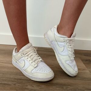 Nike Women's White and Cream Dunks